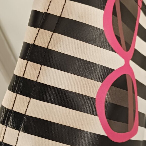 Kate Spade Splash Out Stripe Sunglasses Beach Tote - Picture 2 of 16